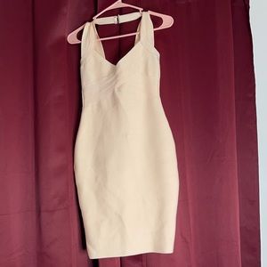 Very delicate bodycon nude dress